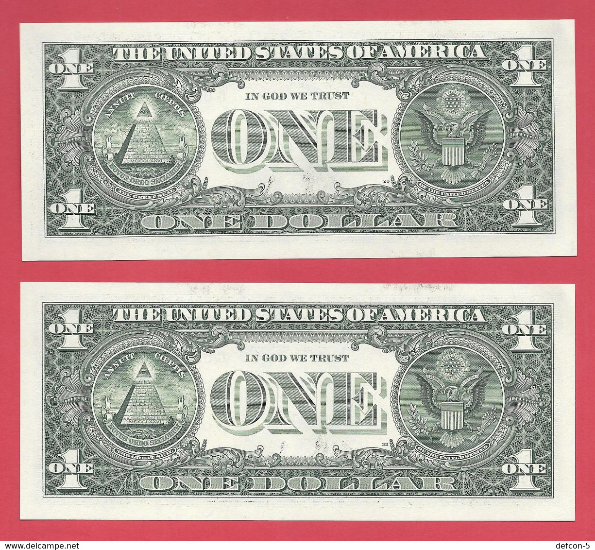 Rarität ! STAR-Note: 2x 1 US-Dollar Fortlaufend [2017] > G03114225* Bis ...26* < 1. Lauf Mit 3.200.000 {$057-001} - Devise Nationale