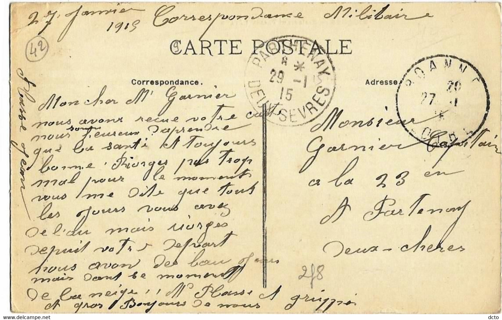 RIORGES (42)  Restaurant Plasse-Létang - Ed. Forge, Envoi 1915 - Riorges