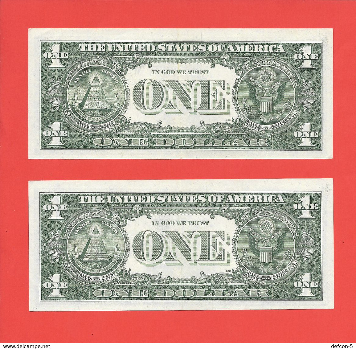 Mega Top-Rarität ! Silver-Certificate-Note: 2x 1 US-Dollar Fortlaufend [1957] > R51096311A - ...13 A < {$053-1SC} - Certificats D'Argent (1928-1957)