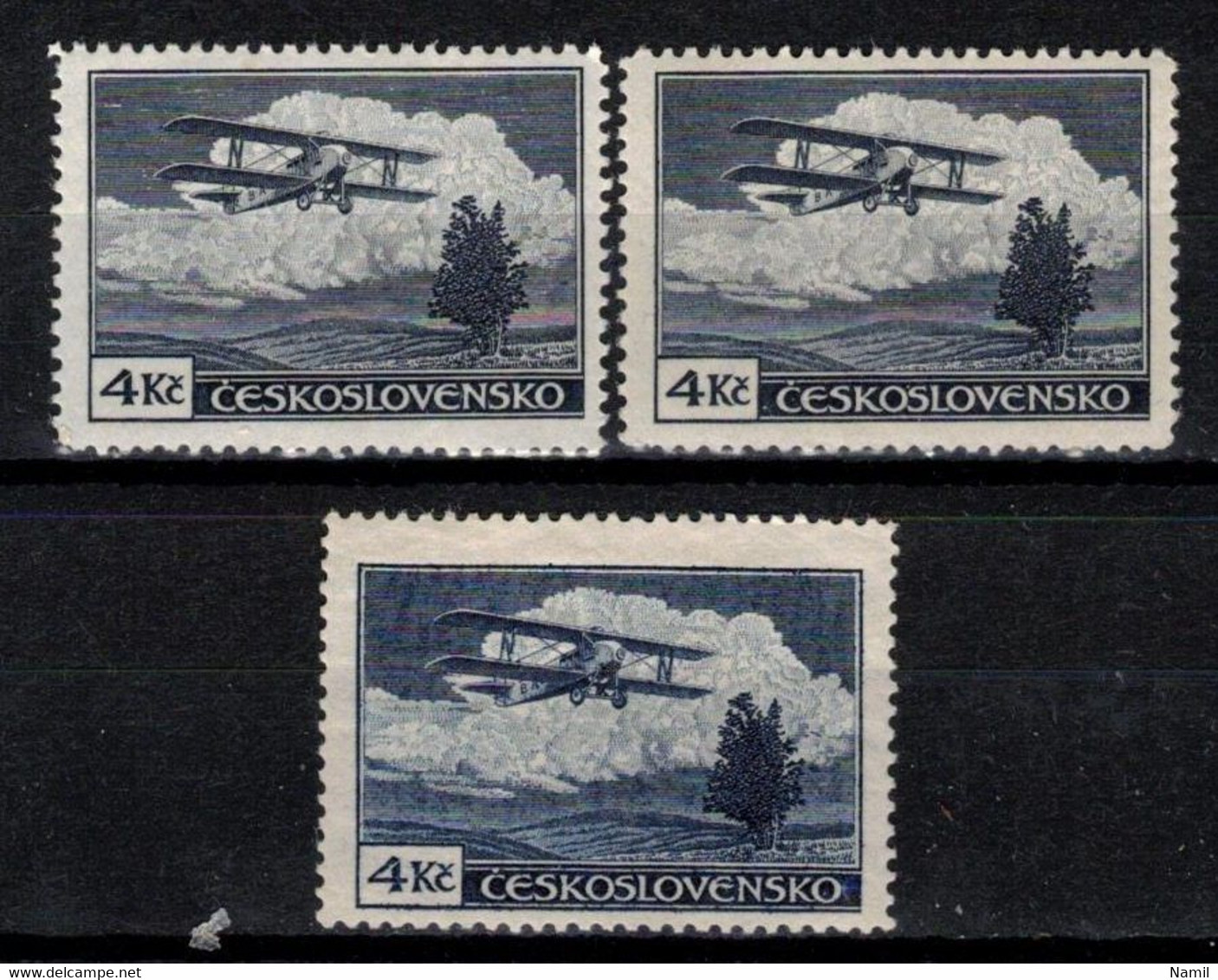 Tchécoslovaquie 1930 Mi 307 (Yv PA 14), (MNH)**, Couleurs - Corréo Aéreo