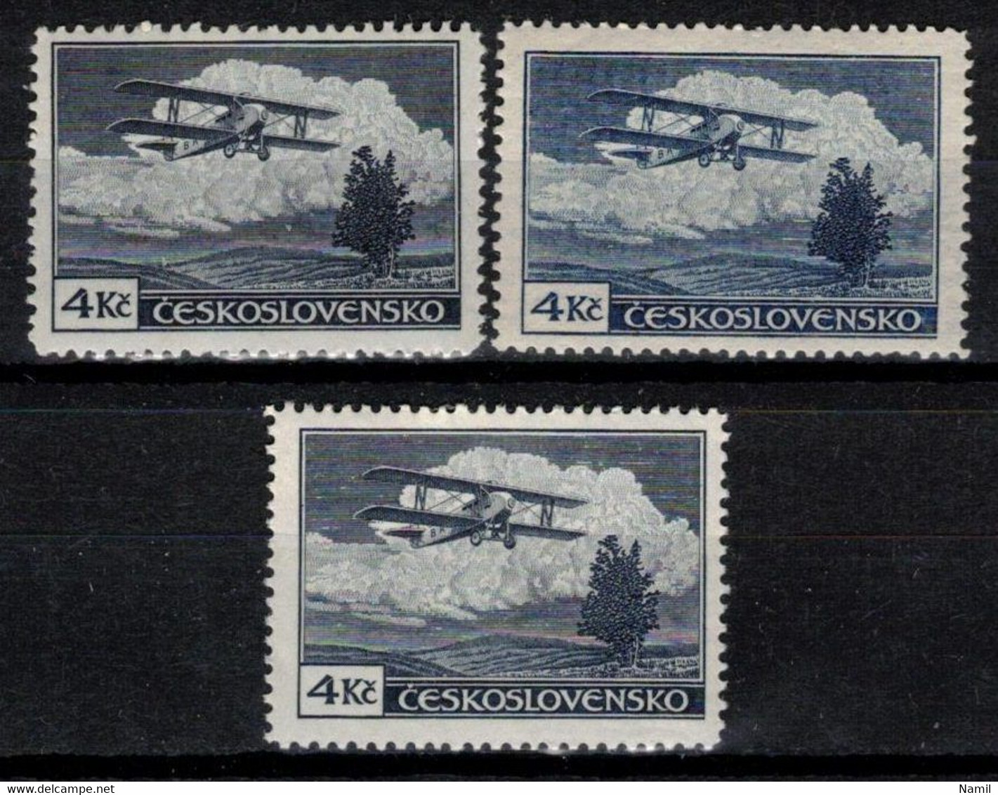 Tchécoslovaquie 1930 Mi 307 (Yv PA 14), (MNH)**, Couleurs - Luchtpost