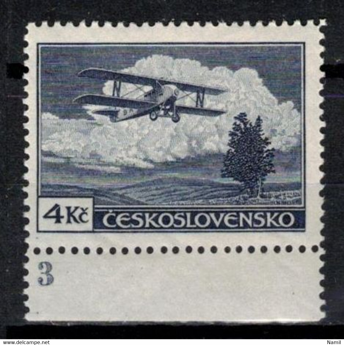 Tchécoslovaquie 1930 Mi 307 (Yv PA 14), (MNH)**, No De Planche 3 - Corréo Aéreo