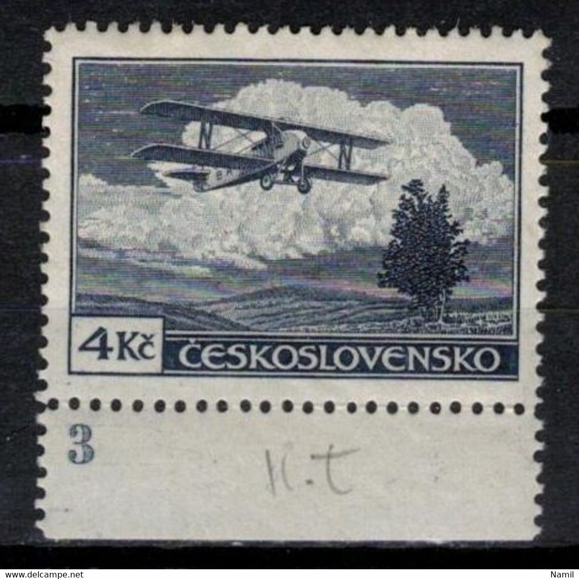 Tchécoslovaquie 1930 Mi 307 (Yv PA 14), (MNH)**, No De Planche 3 - Poste Aérienne