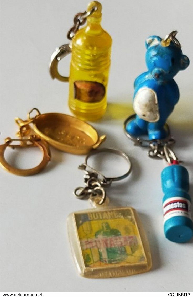 Porte-clefs - LOT 5 PORTES CLES Années 60 BUTAGAZ -ours bleu