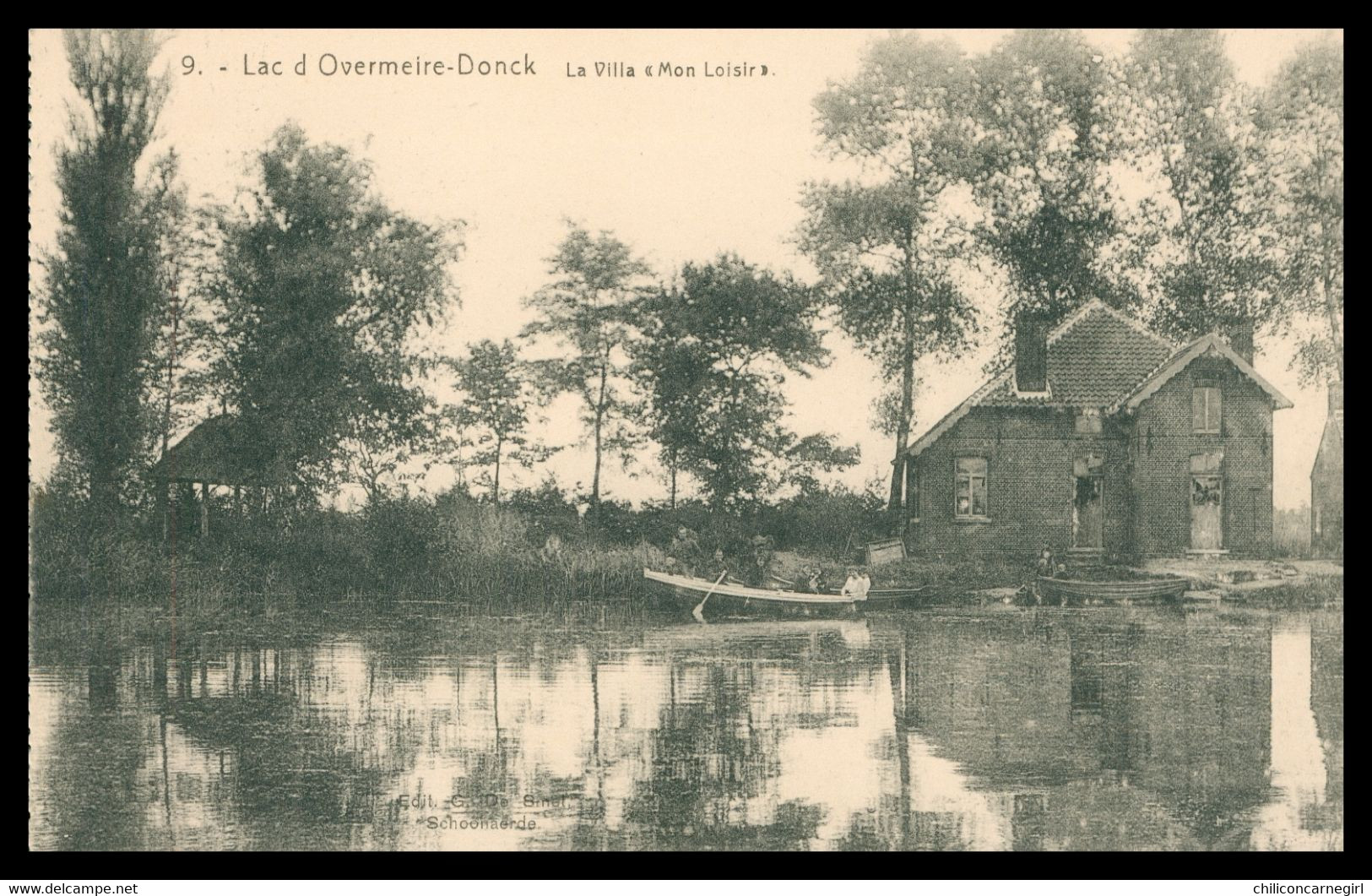 * BERLARE - Lac D'OVERMEIRE DONCK - Villa Mon Loisir - Barques Sur L'eau - Animée - 9 - Edit. G. DE SMET - Berlare