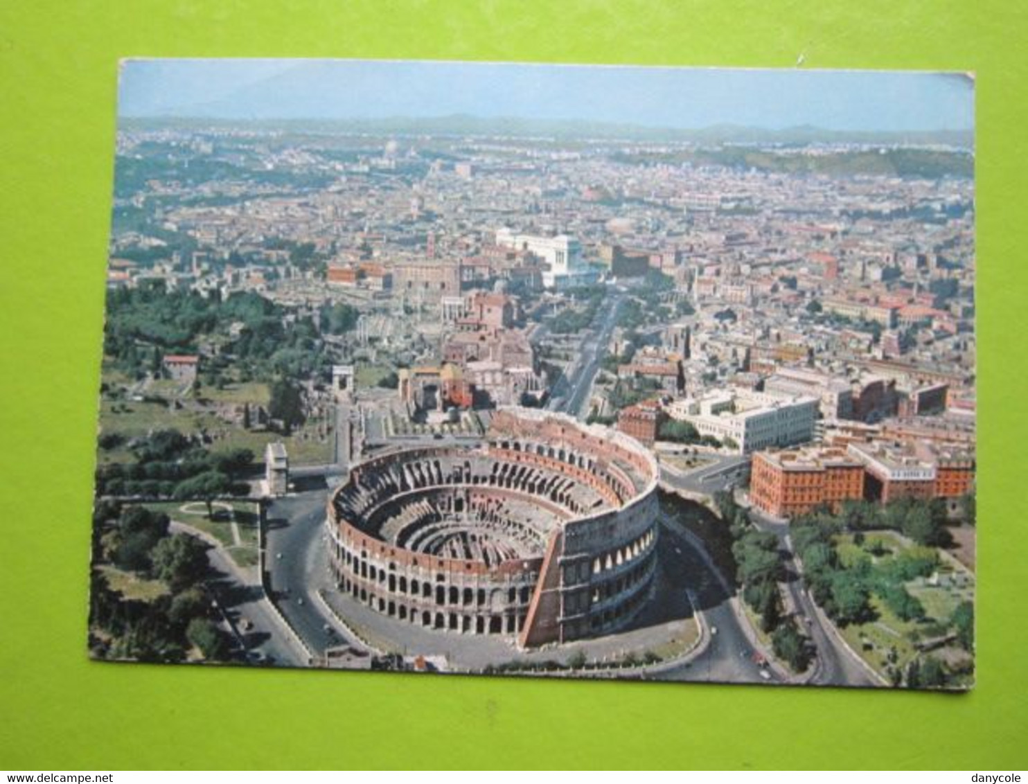 2 Timbres POSTE VATICANE Oblitéré  Sur CPA ROMA - Lettres & Documents