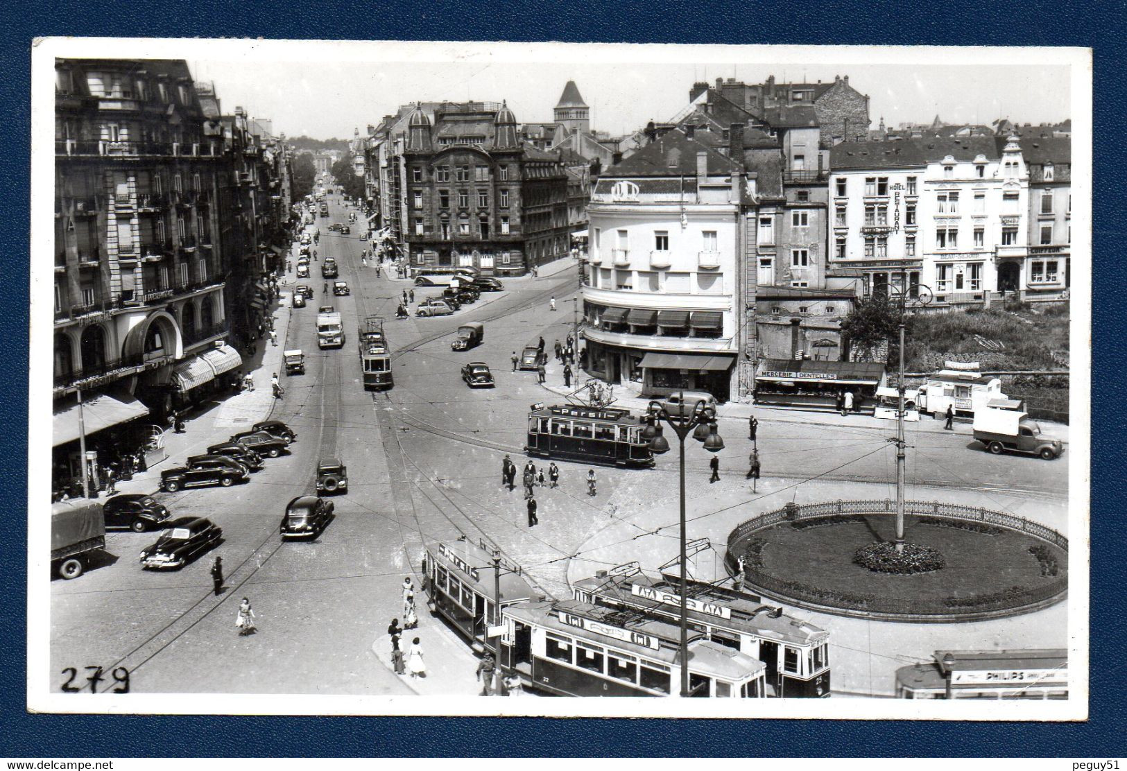 Luxembourg. Place De La Gare. Hôtel-Restaurant Eden. Beau-Séjour. Mercerie. Trams ( Persil, Ata, Imi). La Préservatrice. - Luxemburg - Town