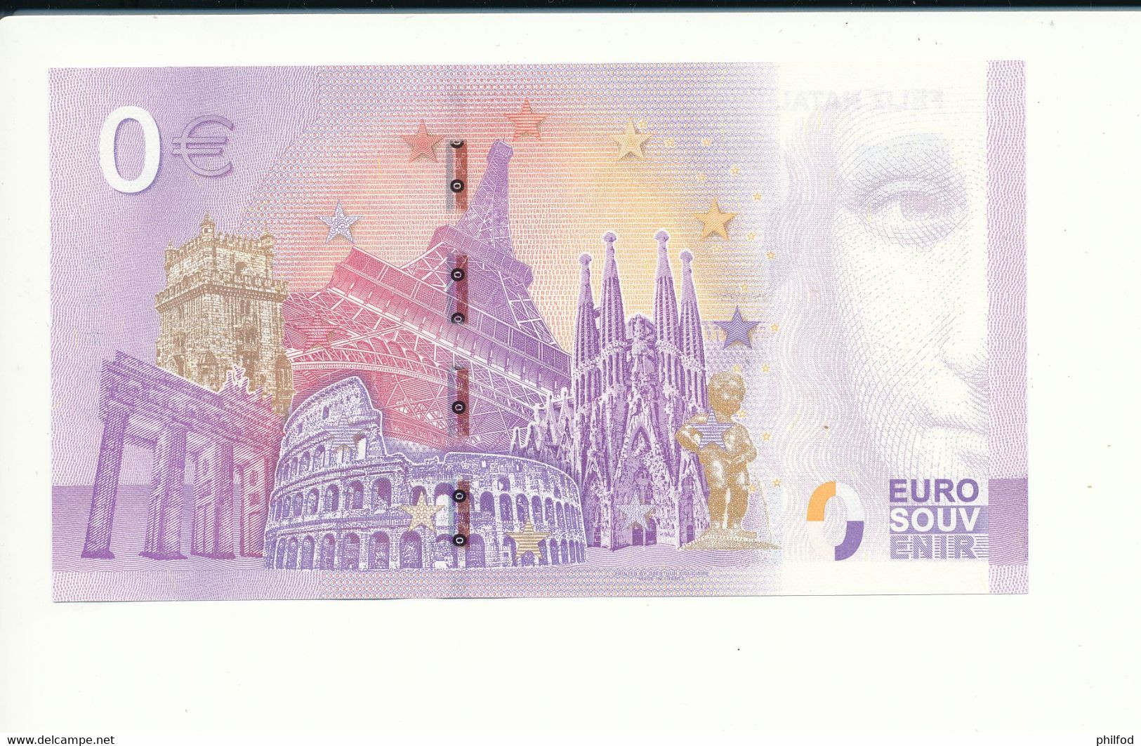 Billet Touristique 0 Euro - FELIZ NATAL - MEDH - 2020-1 -  n° 1943 - Billet épuisé - Autres & Non Classés