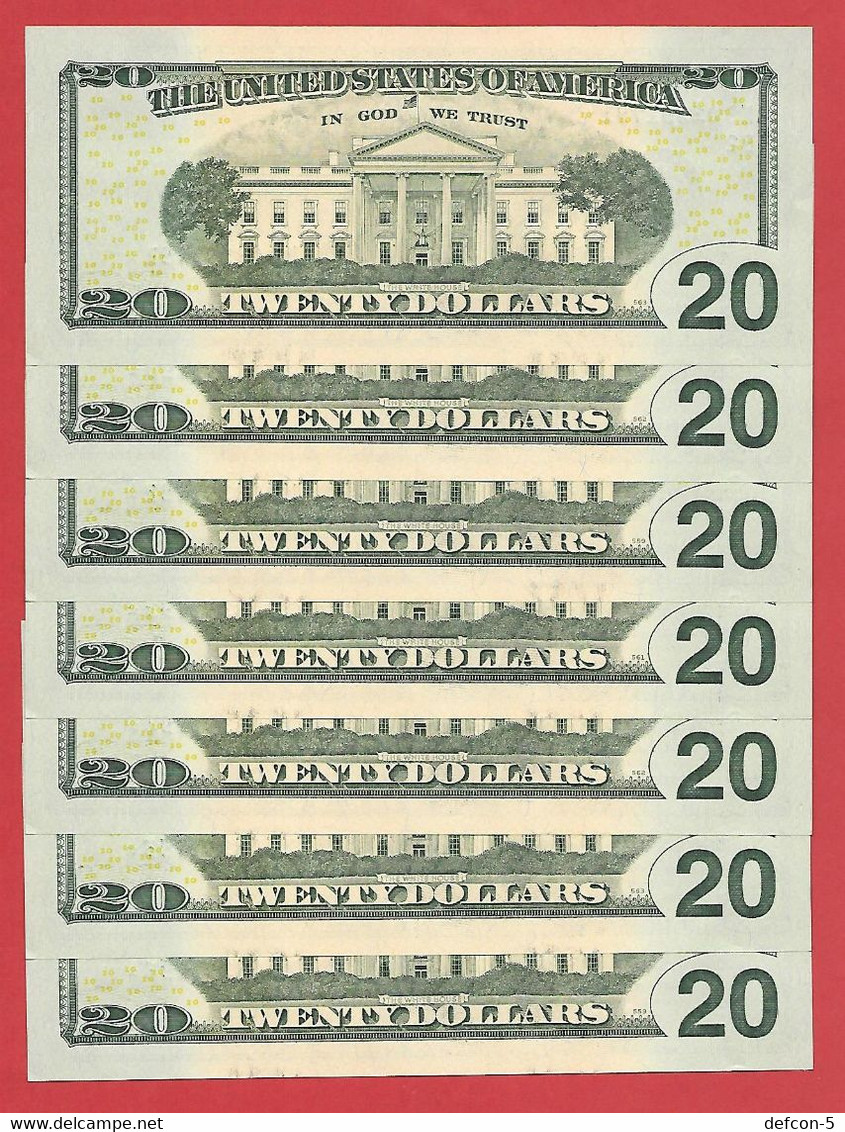 Mega Top-Rarität ! STAR-Note: 7x20 US-Dollar [2013] > MB03391790* - ...96* < 2. Lauf Mit 320.000 {$003-020} - Nationale Valuta