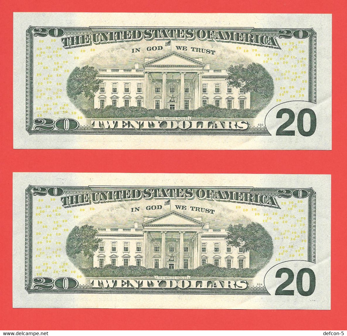 Mega Top-Rarität ! STAR-Note: 2x 20 US-Dollar Fortlaufend [2013] > MF03353843* < 2. Lauf Mit 320.000 {$006-020} - National Currency