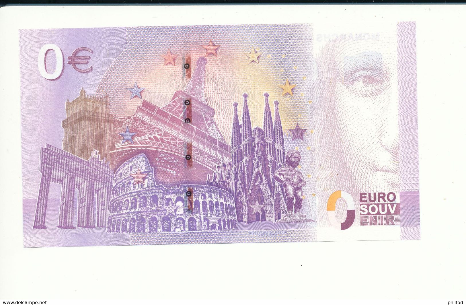 Billet Touristique 0 Euro - MONARCHS OF THE NETHERLANDS - PEAS - 2020-1 -  n° 3224 - Autres & Non Classés