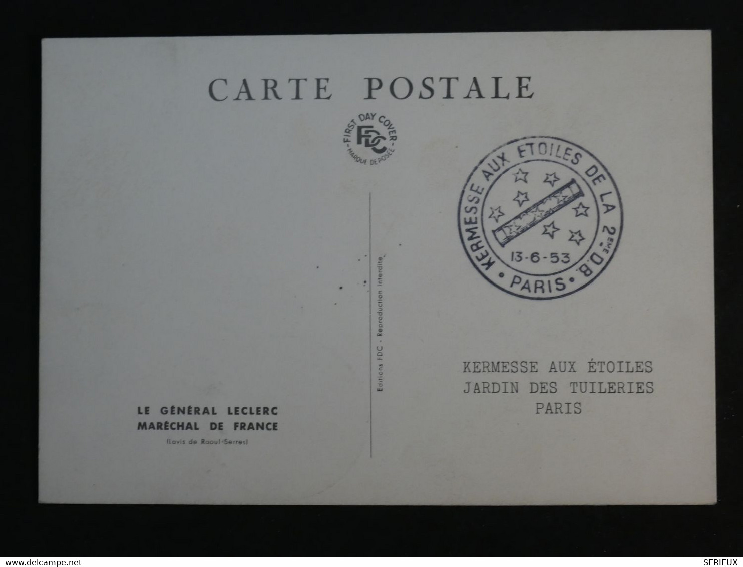 AO17 FRANCE BELLE CARTE MAXI LECLERC    1953 +PARIS +  AFFRANCH. INTERESSANT ++ - 1950-1959