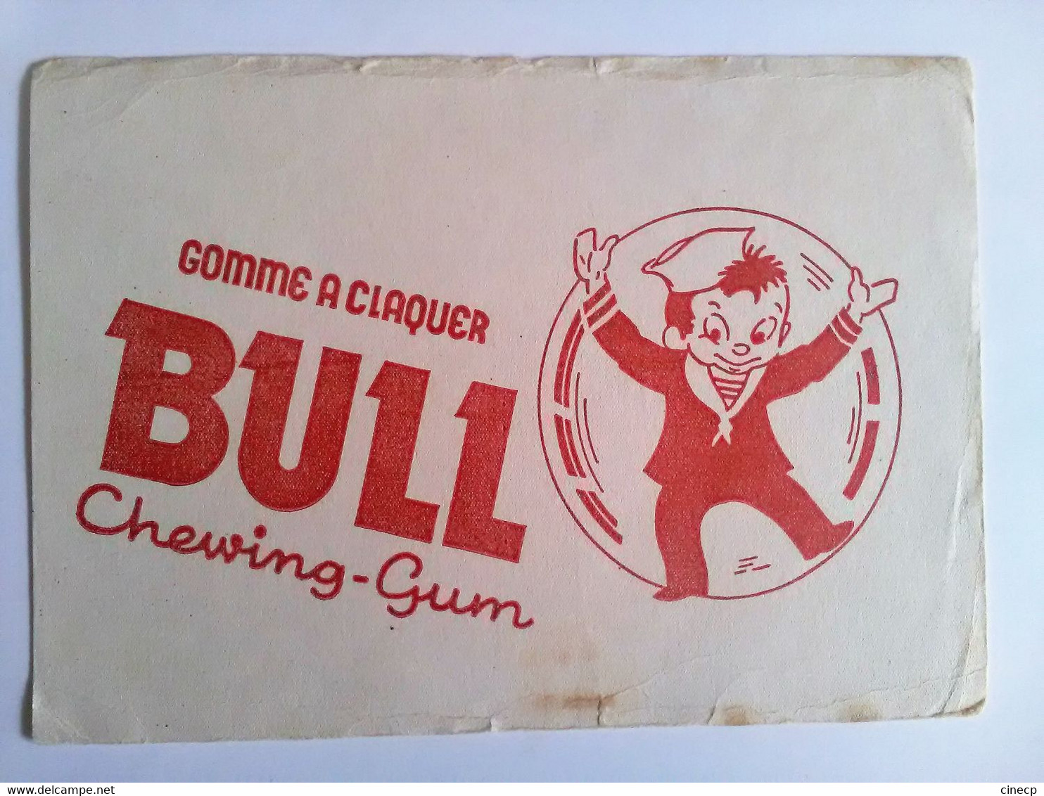 Buvard Gomme à Claquer BULL Chewing-Gum ILLUSTRATEUR Publicité Marin - Süssigkeiten & Kuchen