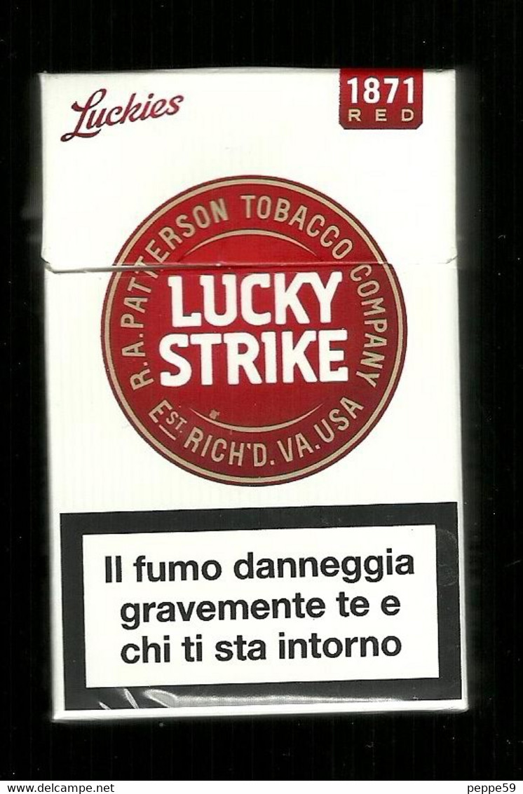 Tabacco Pacchetto Di Sigarette Italia - Lucky Strike RED Da 20 Pezzi - Tobacco - Vuoto - Etuis à Cigarettes Vides