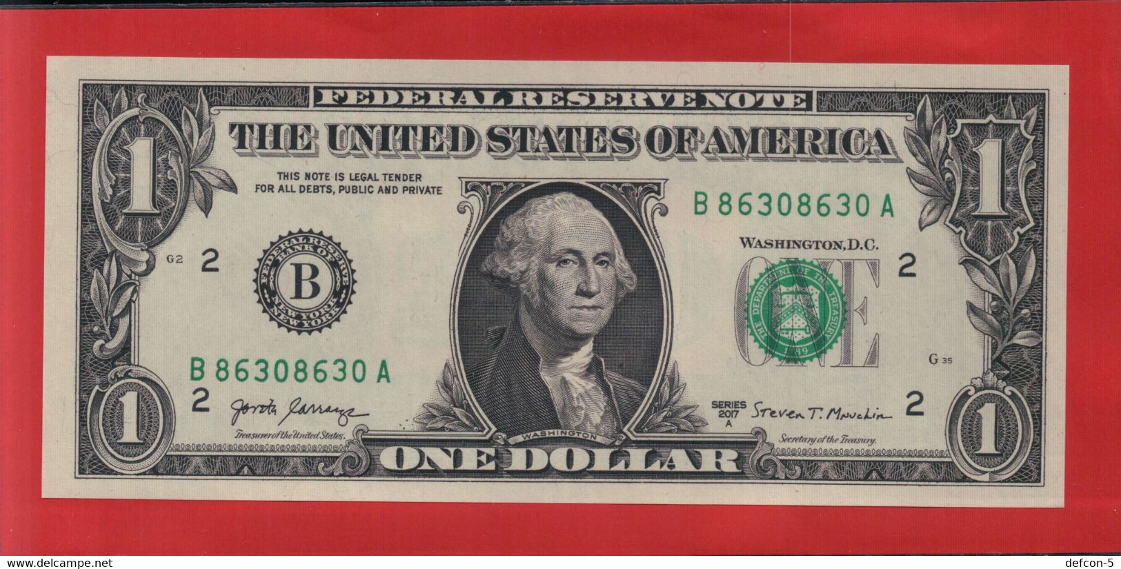 Top-Rarität ! REPEATER-Note: 1 US-Dollar [2017] > B86308630A < {$004-REP1} - Divisa Nacional