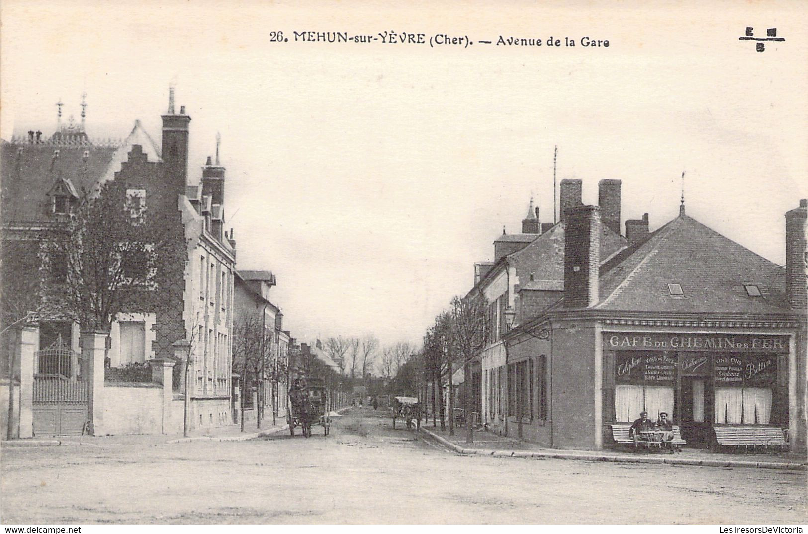 FRANCE - 18 - MEHUN SUR YEVRE - Avenue De La Gare - EMB - Carte Postale Ancienne - Mehun-sur-Yèvre