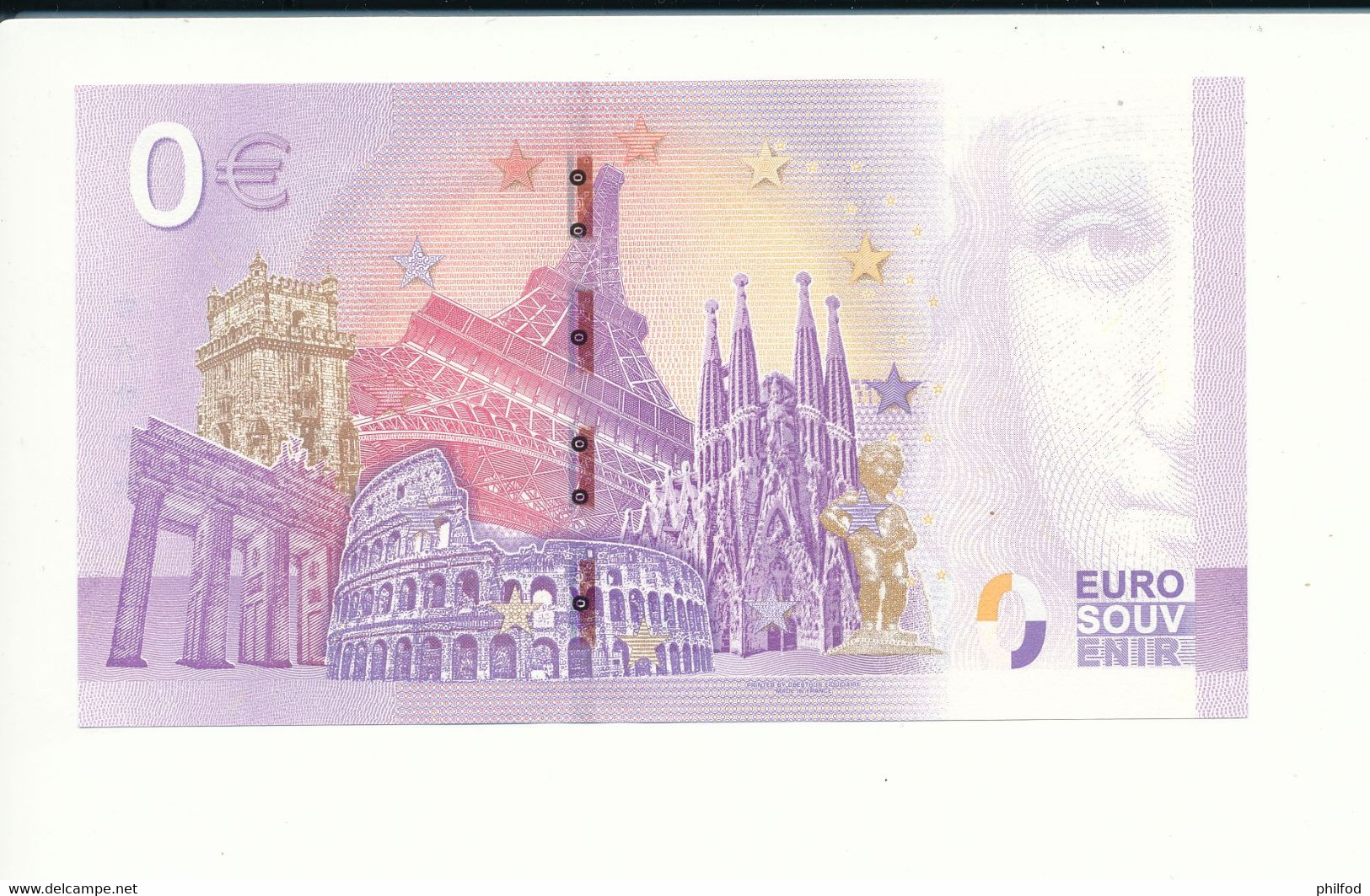 Billet Touristique 0 Euro - HET WILHELMUS HET NEDERLANDSE VOLKSLIED - PEAZ - 2020-1 -  n° 454 - Autres & Non Classés