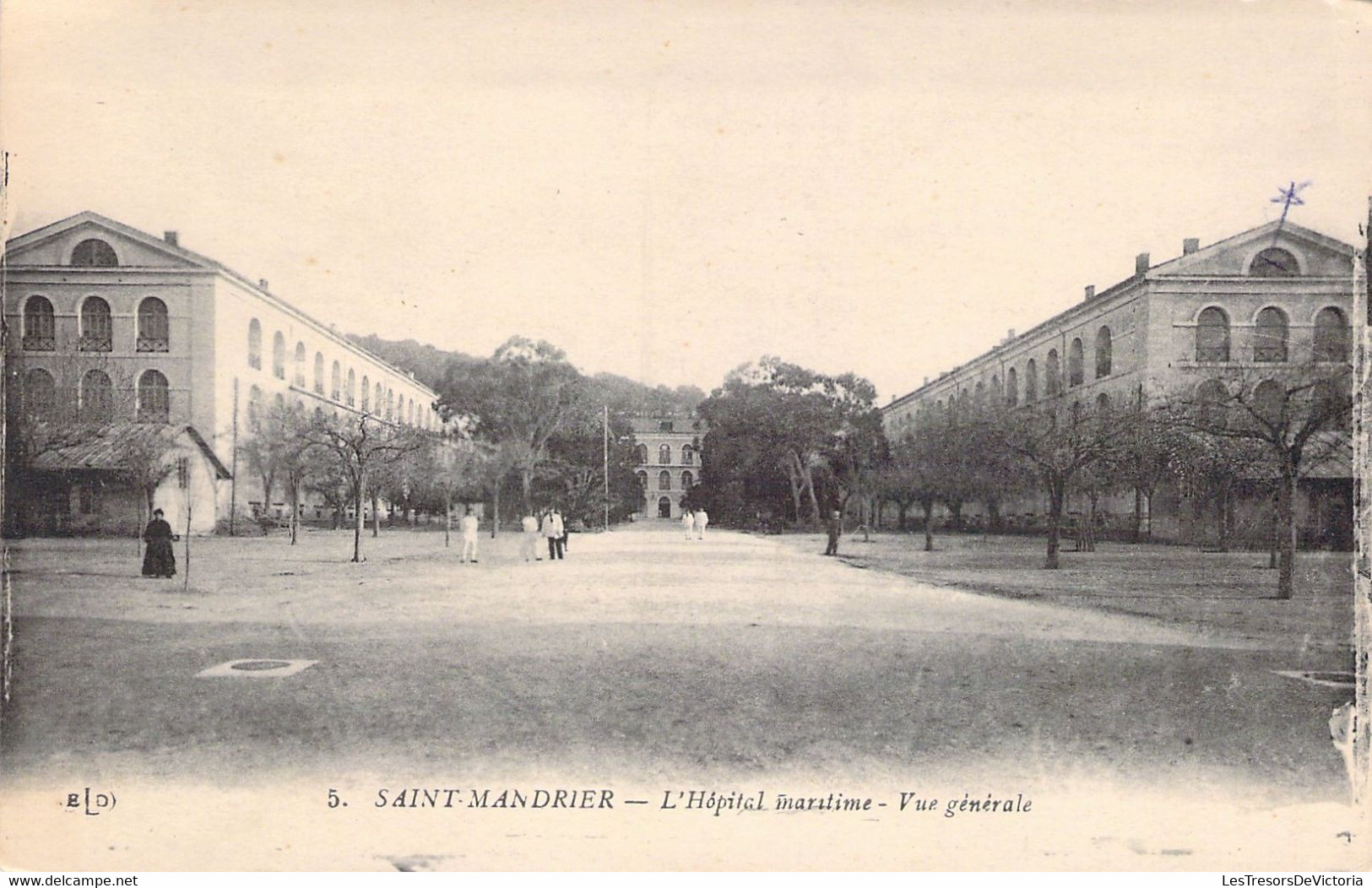 MILITARIA - SAINT MANDRIER - Hôpital Maritime - Vue Générale - ELD - Carte Postale Ancienne - Casernes