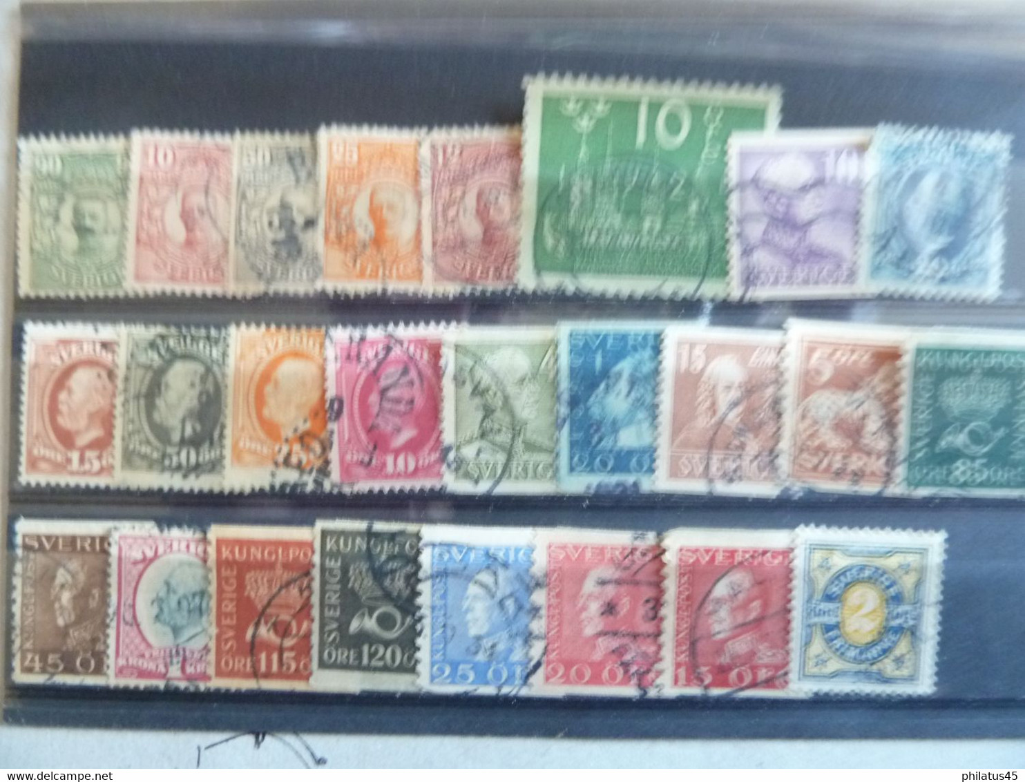 SUEDE LOT DE TIMBRES ANCIENS TOUS DIFFERENTS TB - Collections