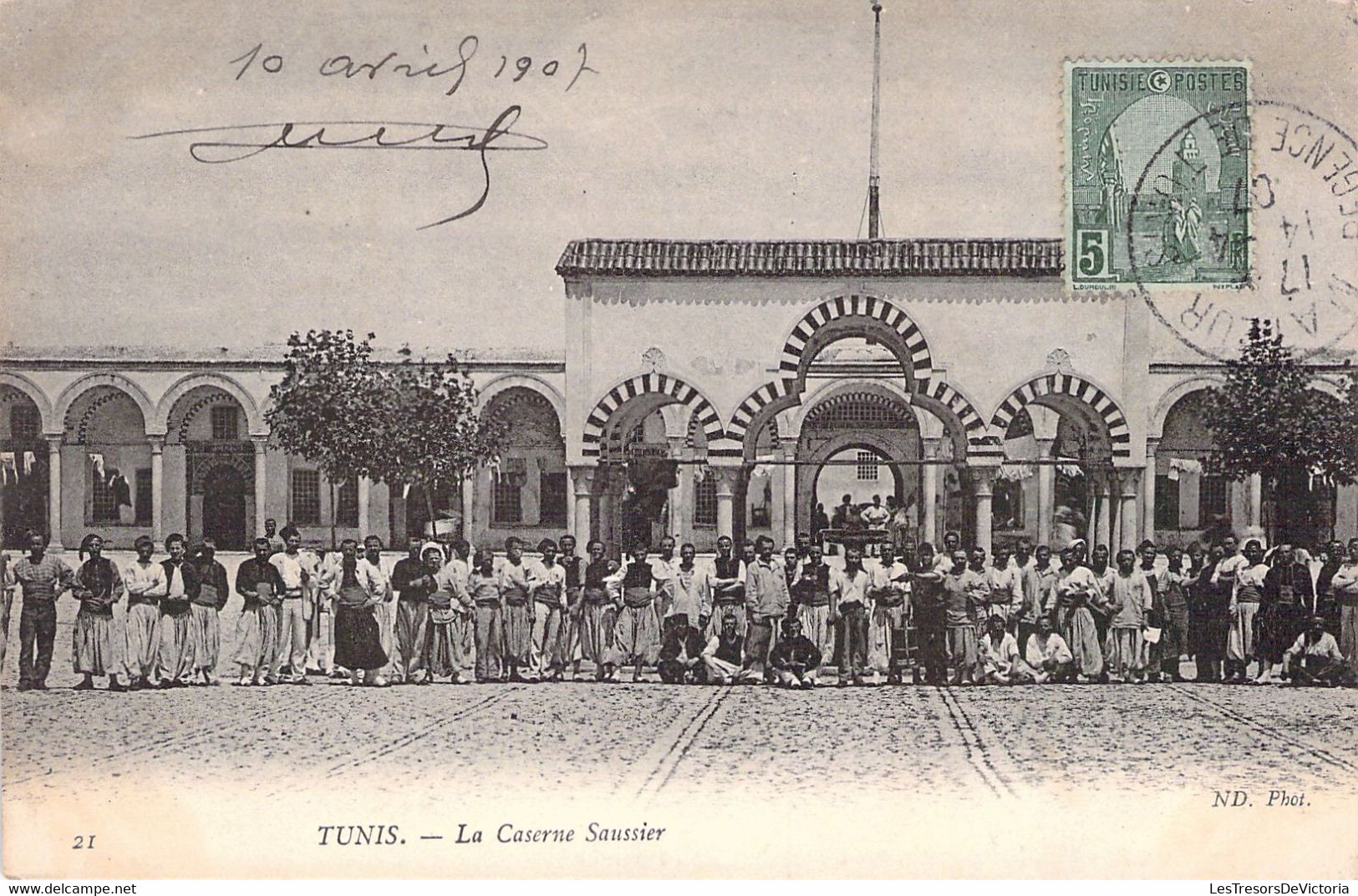 MILITARIA - TUNIS - La Caserne Saussier  - Carte Postale Ancienne - Barracks