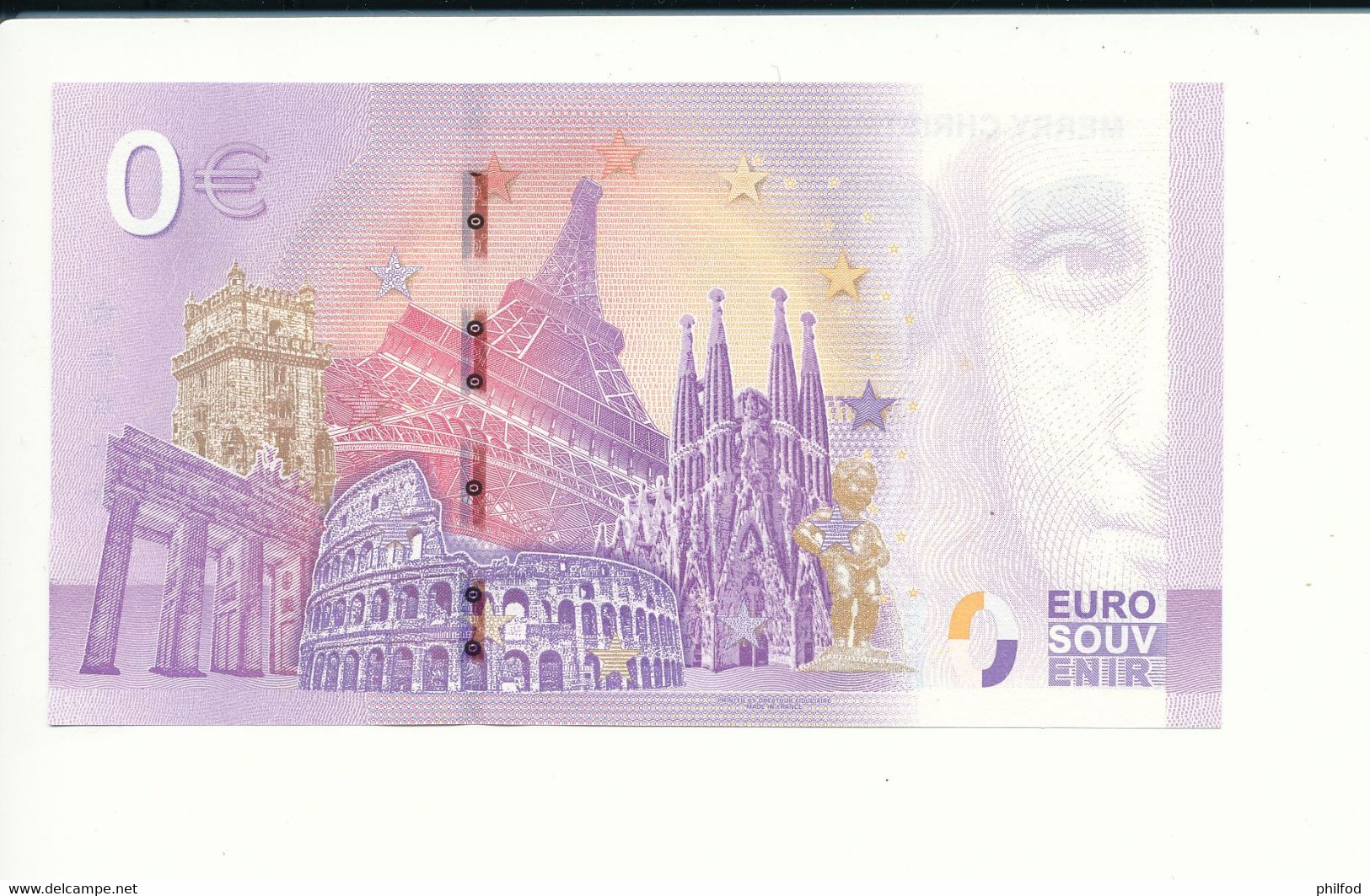 Billet Touristique 0 Euro - MERRY CHRISTMAS - PEBD- 2020-1 - N° 2198 - Autres & Non Classés