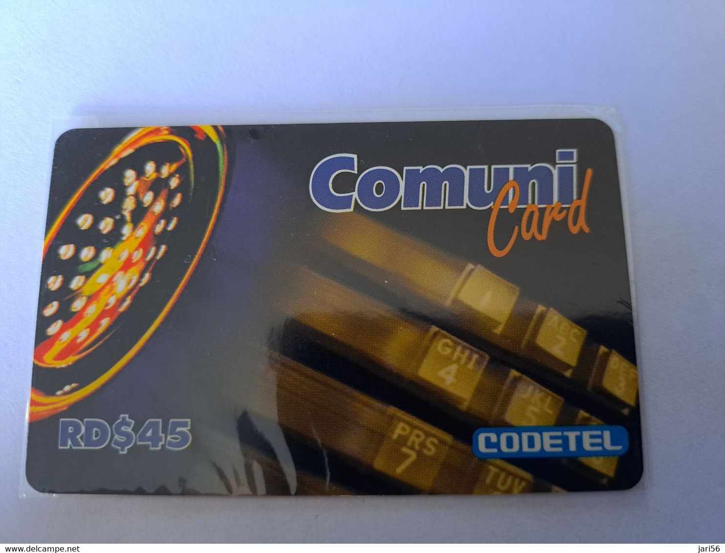 DOMINICAANSE REPUBLIK RD $ 45,-  COMUNI /CODETEL /PHONE      PREPAID        MINT CARD   ** 12051 ** - Dominicana