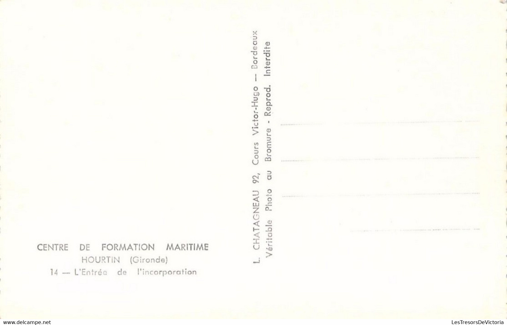 MILITARIA - HOURTIN - Centre De Formation Maritime - L'entrée De L'incorporation - Carte Postale Ancienne - Casernes