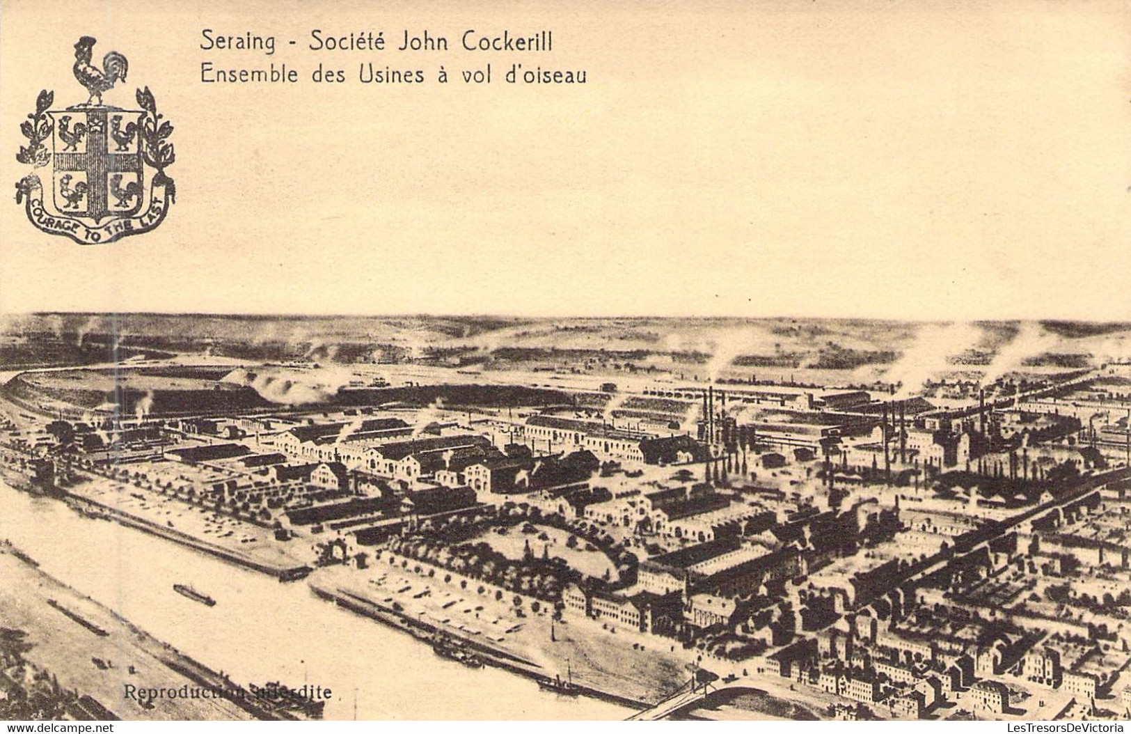 BELGIQUE - Seraing - Société John Cockerill  - Ensemble Des Usines à Vol D'oiseau - Carte Postale Ancienne - Seraing