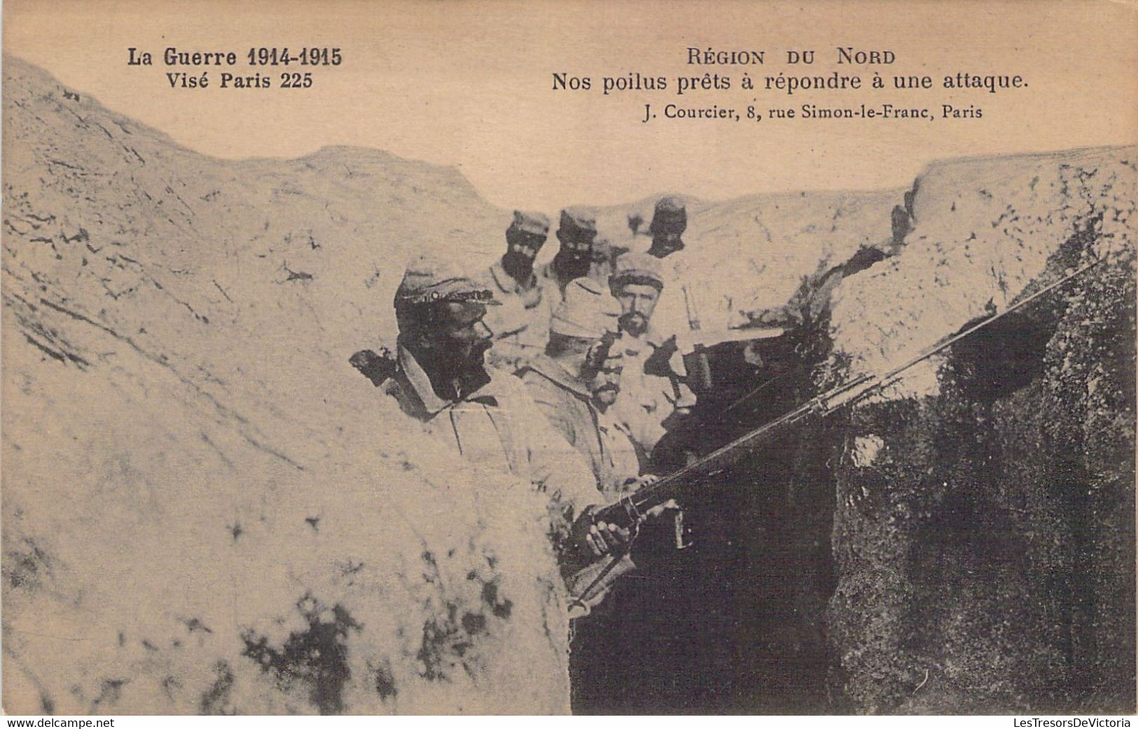 MILITARIA - Guerre 1914 1915 - Région Du Nord - Nos Poilus Prêts à Répondre à Une Attaque - Carte Postale Ancienne - Weltkrieg 1914-18