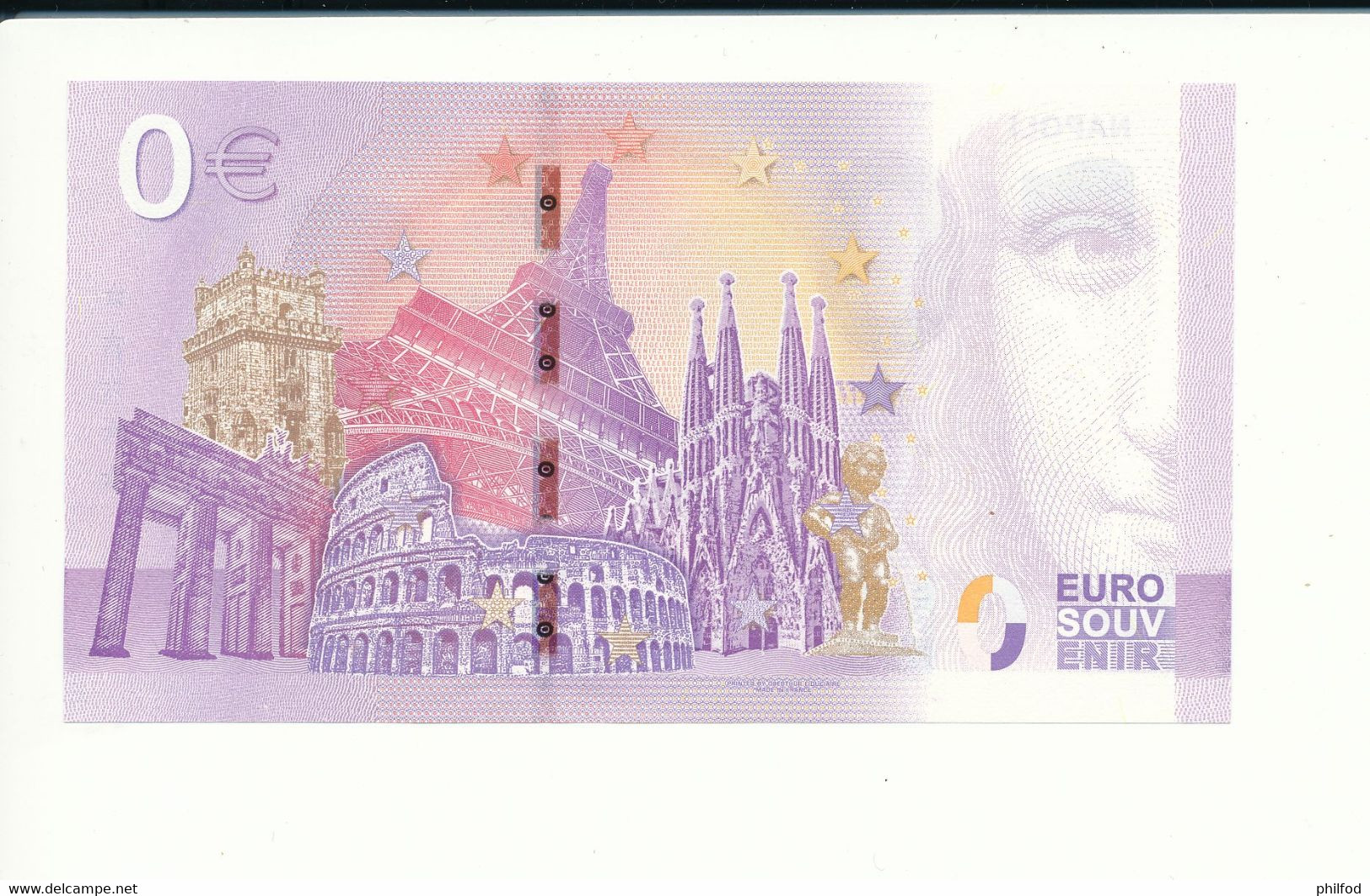 Billet Touristique 0 Euro - NAPOLI MASCHIO ANGIOINO - SECA- 2020-1 - ANNIV - N° 4443 - Autres & Non Classés