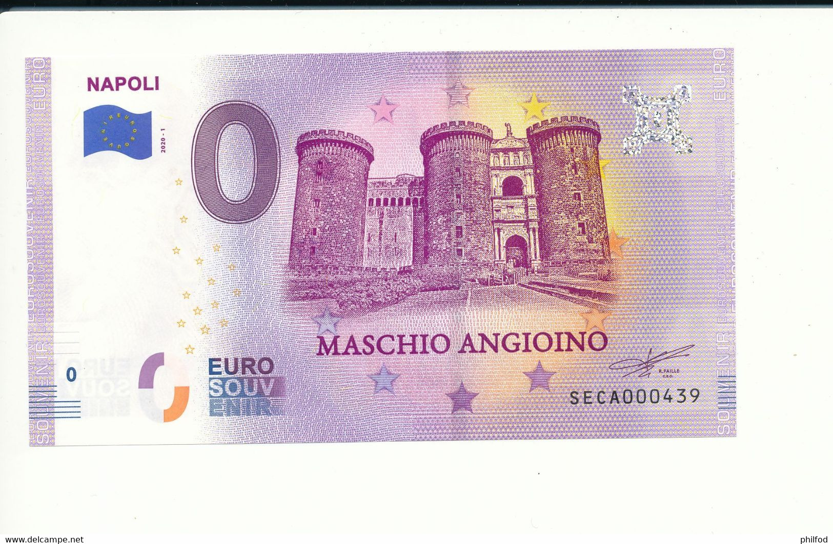 Billet Touristique 0 Euro - NAPOLI MASCHIO ANGIOINO - SECA- 2020-1 - N° 439 - Autres & Non Classés