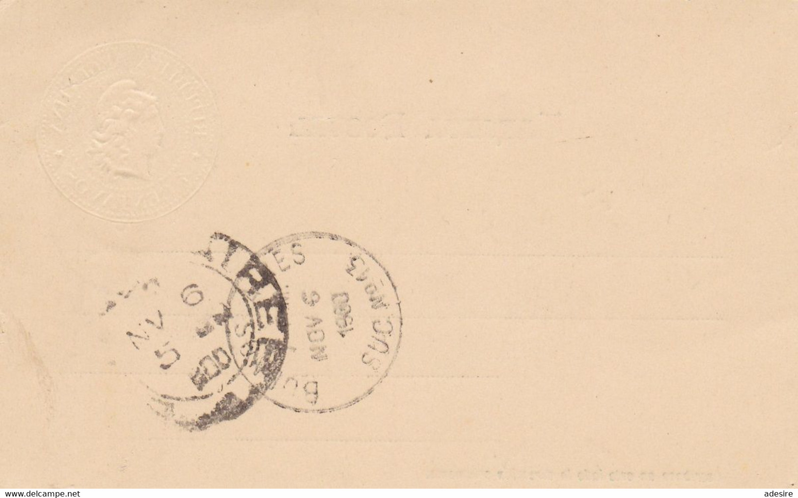 ARGENTINA 1899 - 4 Centavos Ganzsache Gestempelt Auf Pk Gelaufen .... - Lettres & Documents