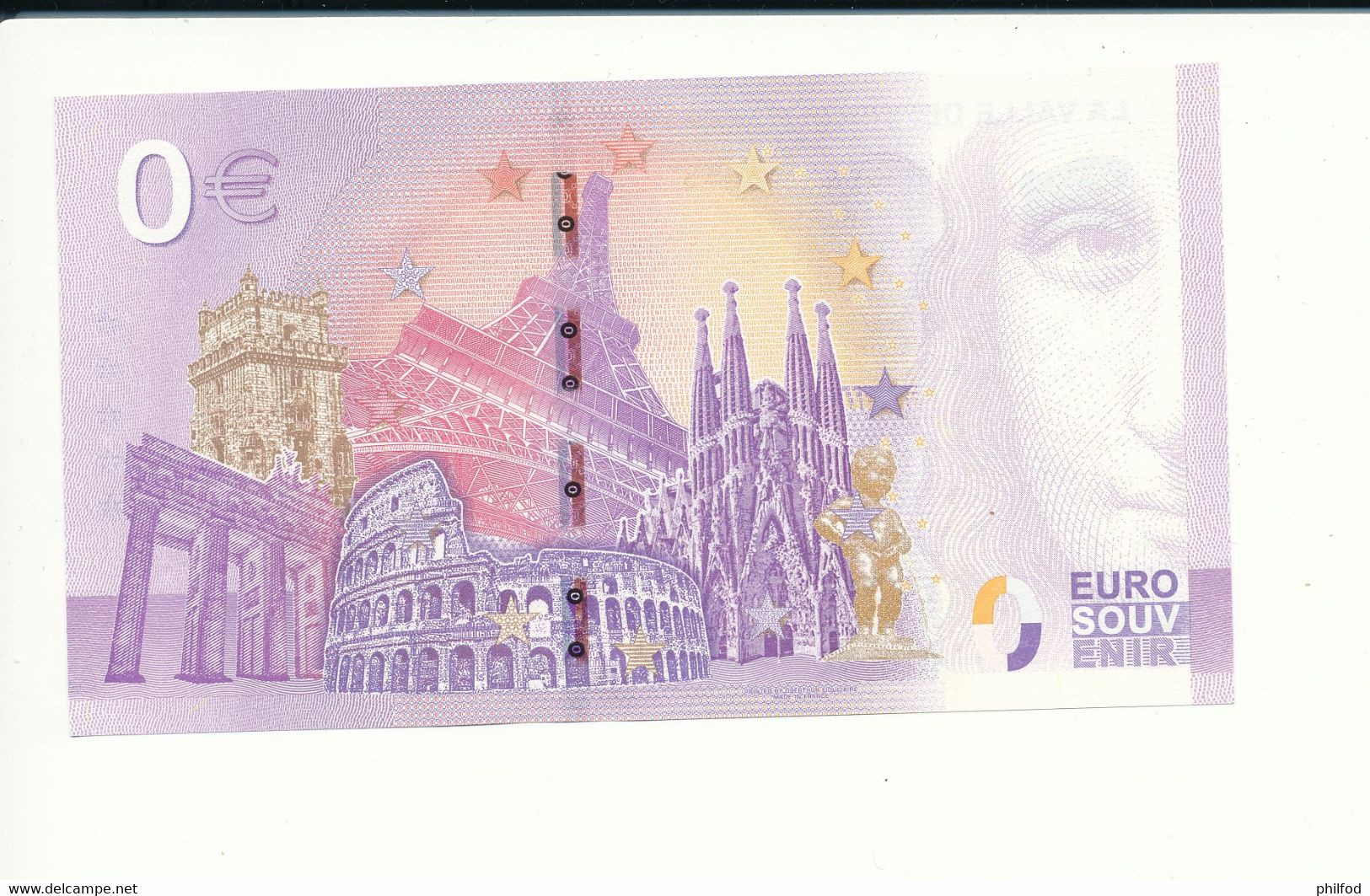 Billet Touristique 0 Euro - LA VALLE DEI TEMPLI AGRIGENTO - SECB- 2020-1 - ANNIV - N° 4041 - Autres & Non Classés