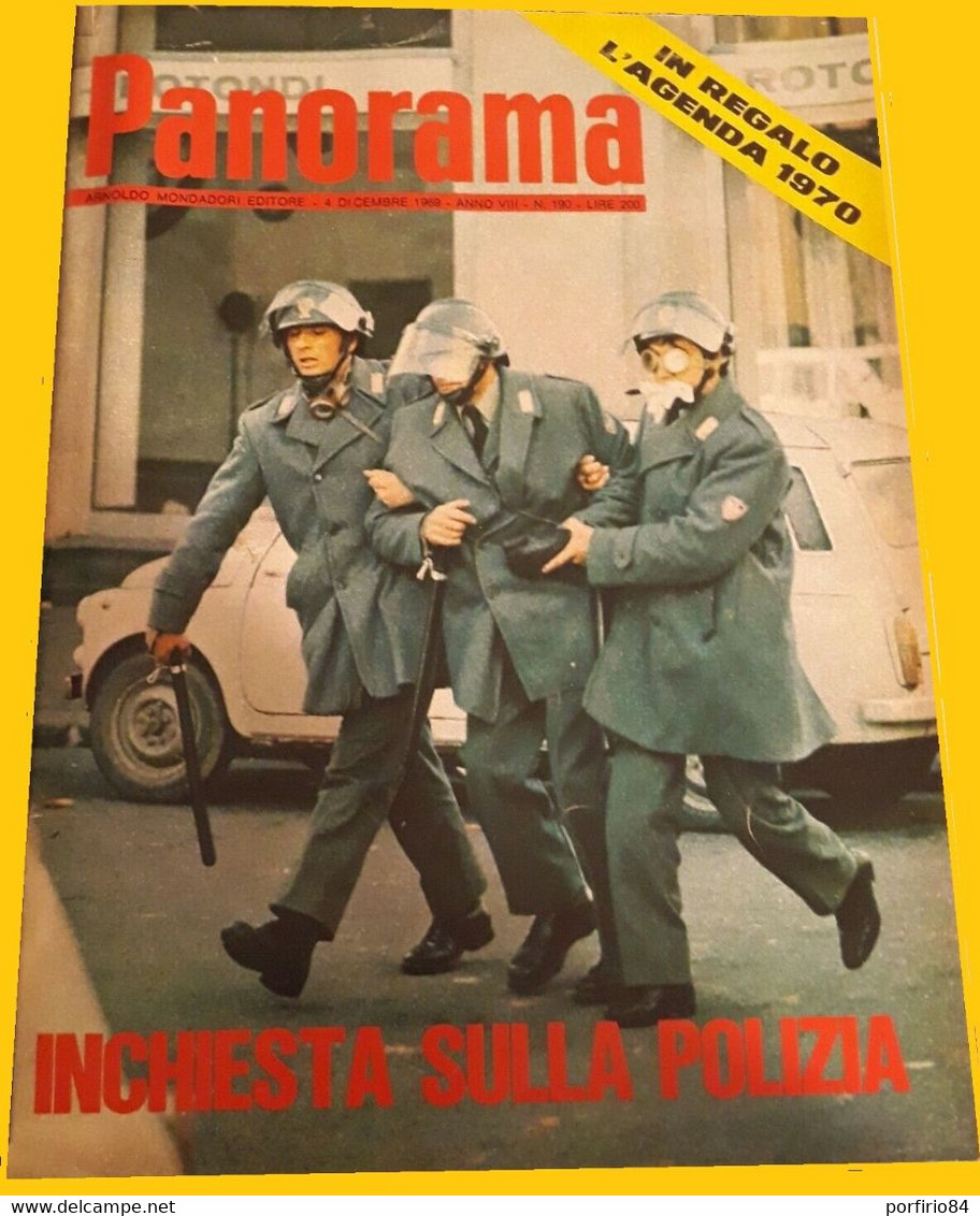 RIVISTA PANORAMA N. 190  4 DICEMBRE 1969 INCHIESTA SULLA POLIZIA - First Editions