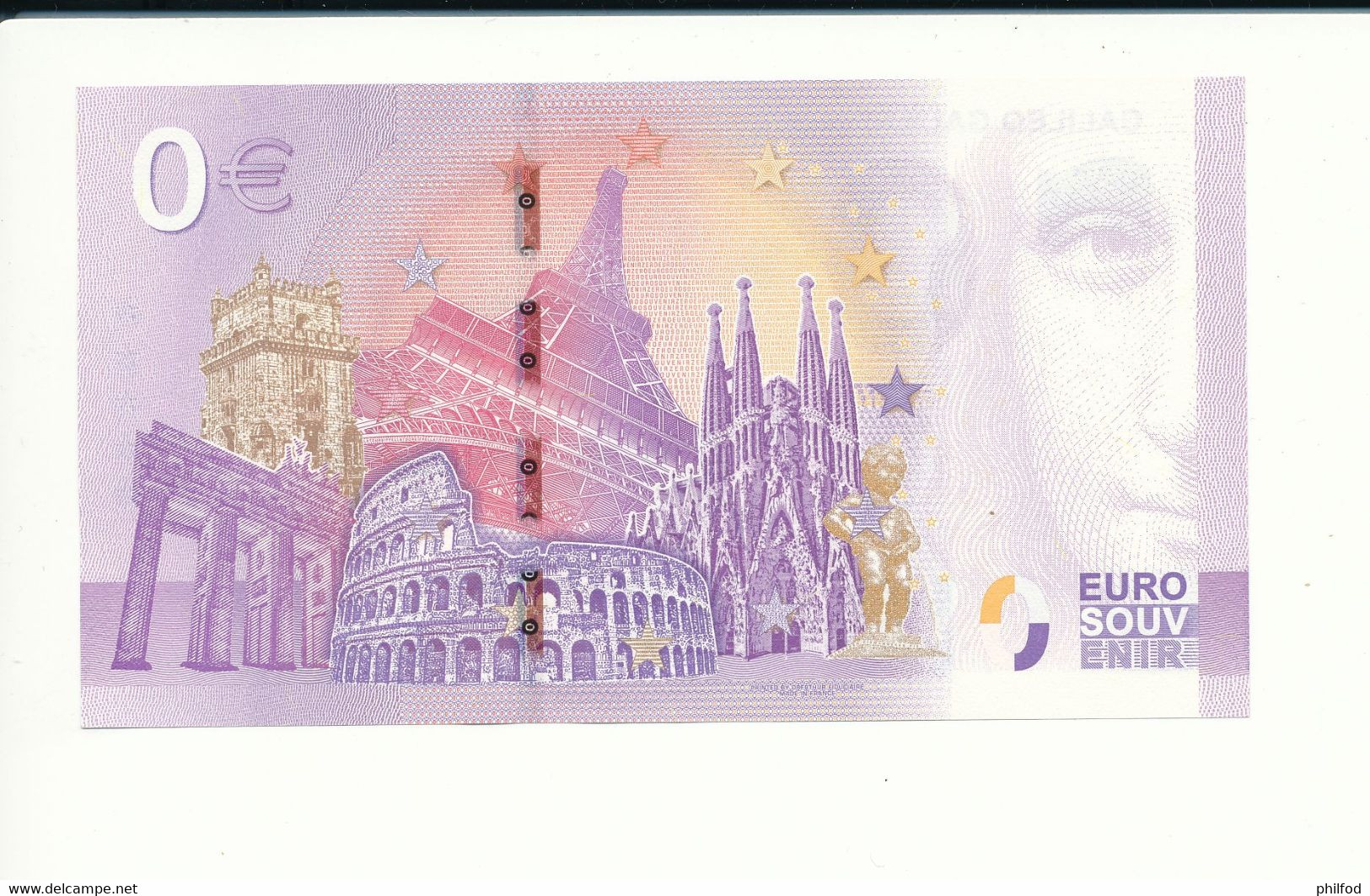 Billet Touristique 0 Euro - GALILEO GALILEI - SECD- 2020-1 - ANNIV - N° 4640 - Autres & Non Classés