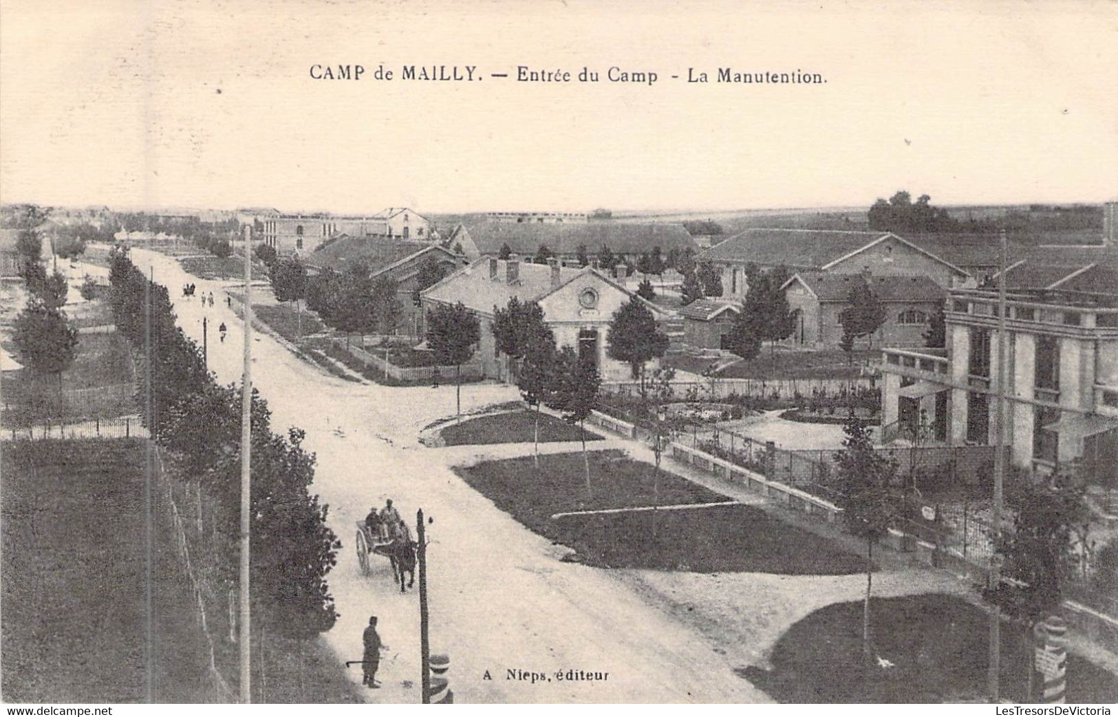 Thèmes - Militaria - CAMP De MAILLY - Entrée Du Camp - La Manutention - A. Nieps éditeur - Carte Postale Ancienne - Barracks