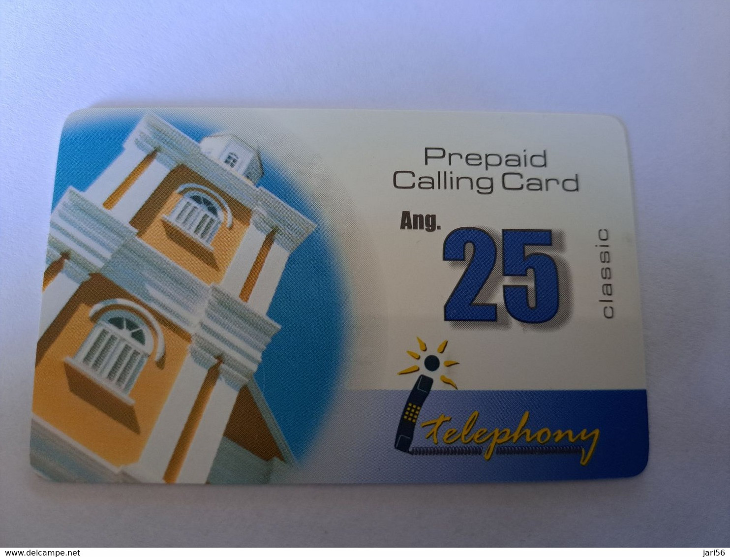 CURACAO NAF 25,- PREPAID I-TELEPHONY THICK CARD  FINE  USED      ** 12084** - Antille (Olandesi)