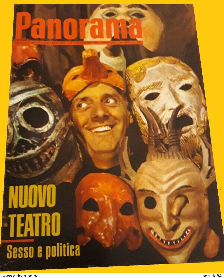 RIVISTA PANORAMA N. 187 13 NOVEMBRE 1969 NUOVO TEATRO - SESSO E POLITICA - - First Editions