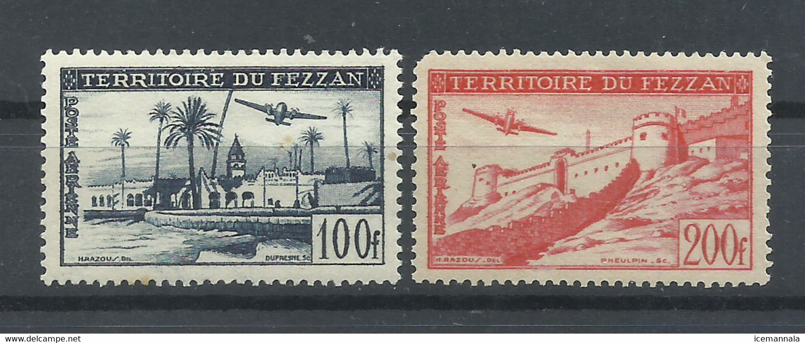 FEZZAN  YVERT   AEREO  6/7   MH  * - Unused Stamps
