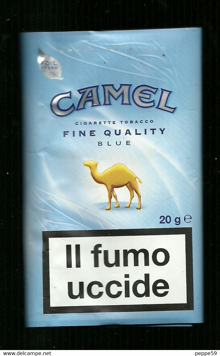 Busta Di Tabacco (Vuota) - Camel Blu 20g - Etiketten