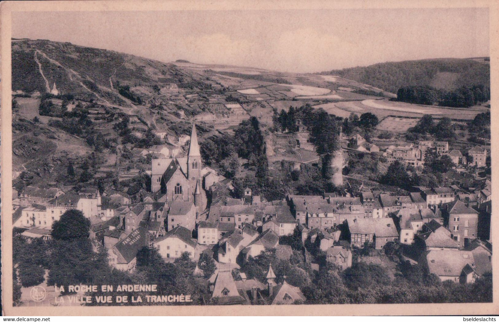 La Roche En Ardenne La Ville Vue De La Tranchée - La-Roche-en-Ardenne