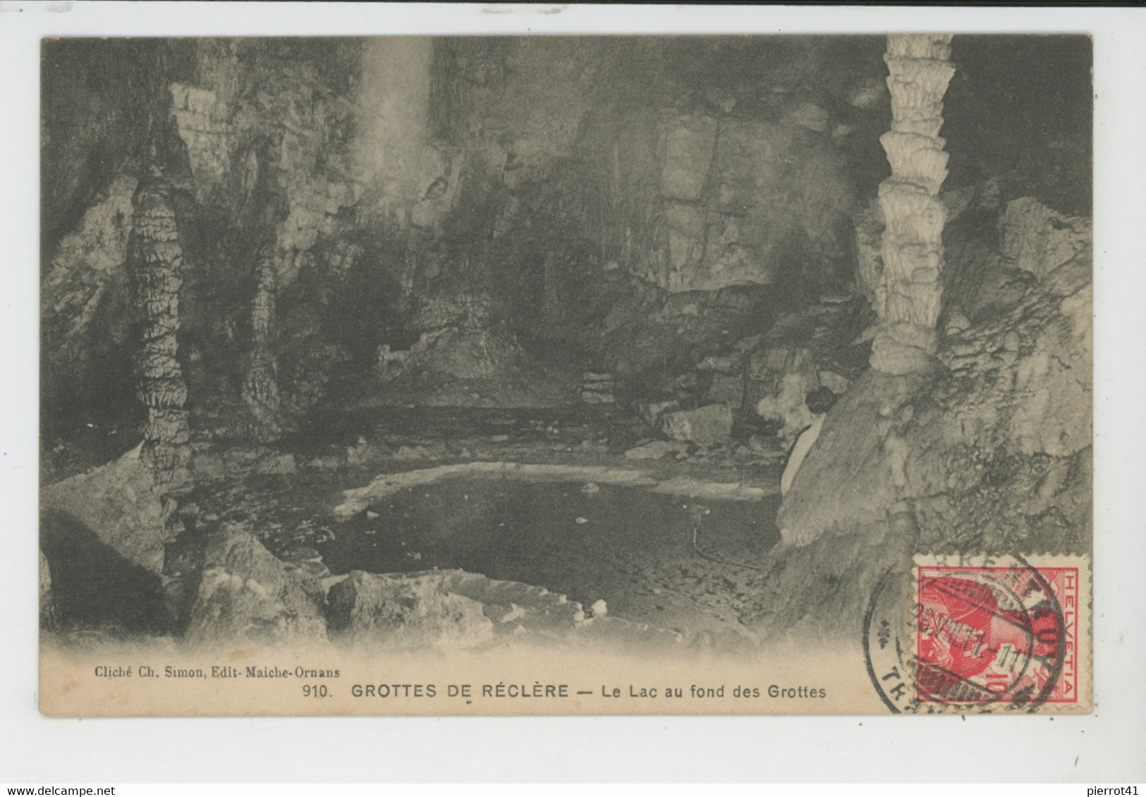 SUISSE - GROTTES DE RECLERE - Le Lac Au Fond Des Grottes - Réclère