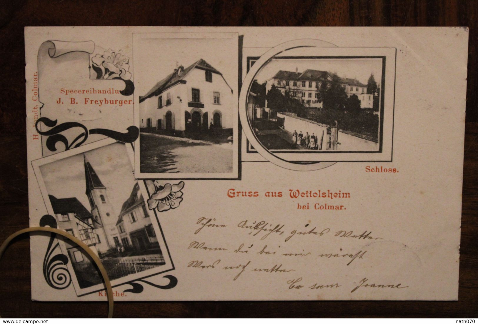 AK 1902 Cpa Gruss Aus Gruß Wettolsheim Deutsches Reich Litho Elsass - Other & Unclassified