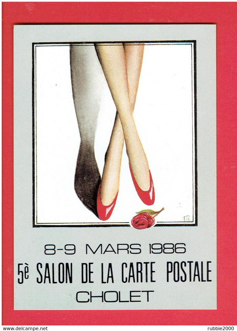 CHOLET 1986 SALON DE LA CARTE POSTALE ILLUSTRATEUR FRED BELLANGER - Bourses & Salons De Collections