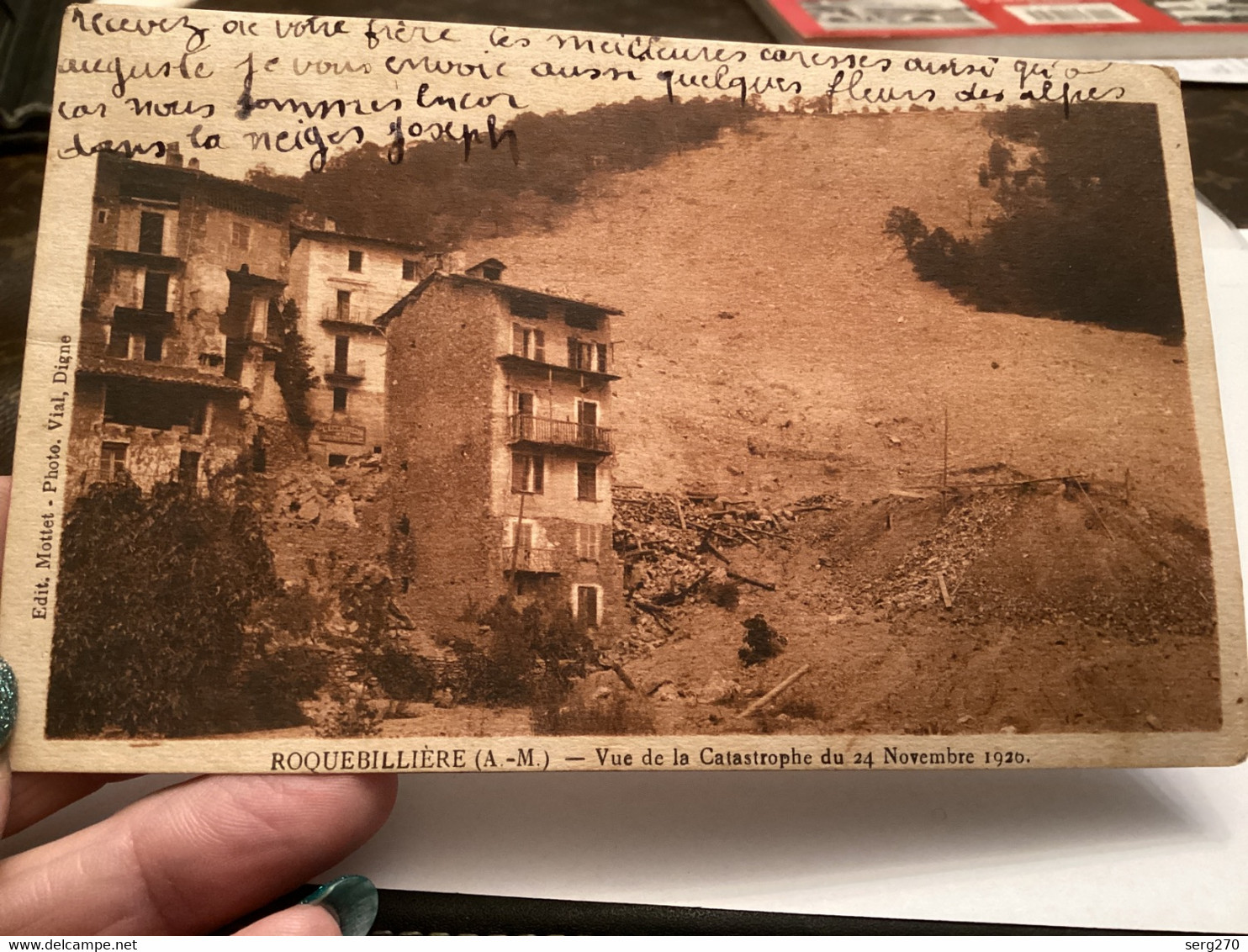ROQUEBILLIERE : Vue De La Catastrophe Du 24 Novembre 1926  Carte Postale, 1930 - Roquebilliere