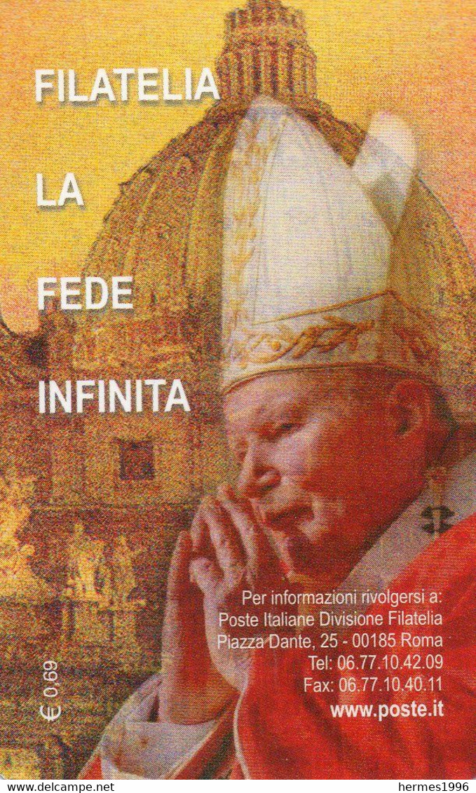 VATICANO      TESSERA    TELEFONICA    CON   FRANCOBOLLO   PAPA   GIOVANNI   PAOLO  II - Covers & Documents