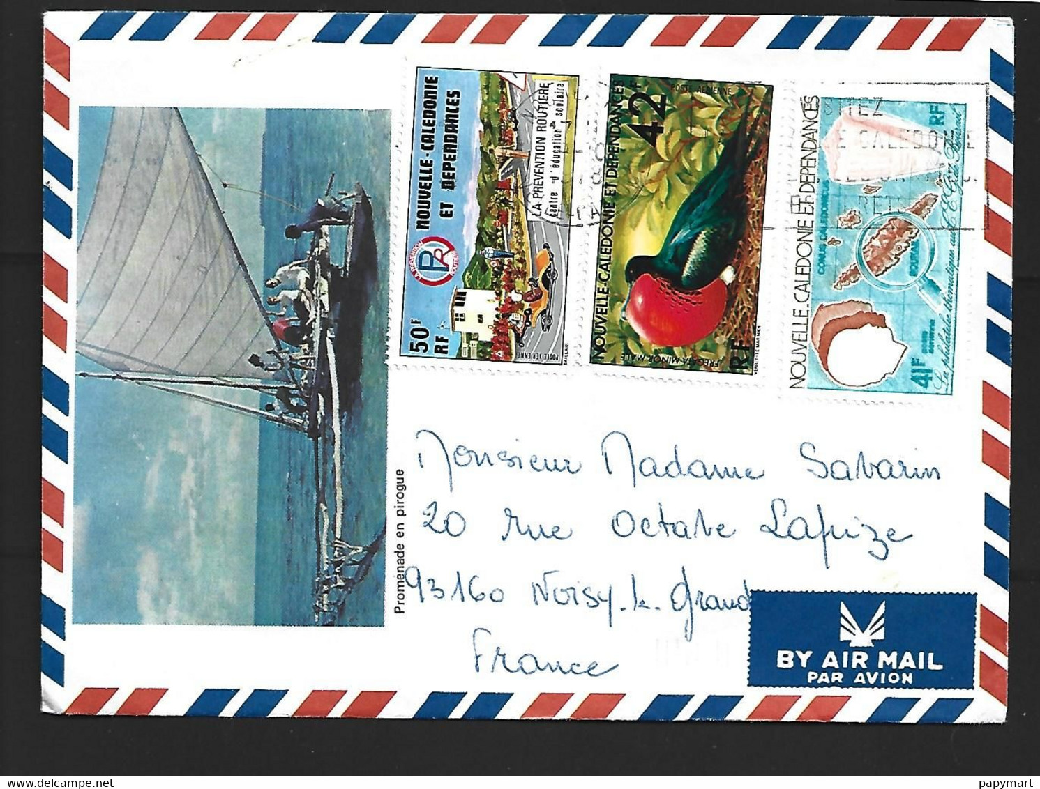 Nouvelle Calédonie - Timbres Poste Aérienne N° 177, 178 Et 184 Sur Lettre - Brieven En Documenten