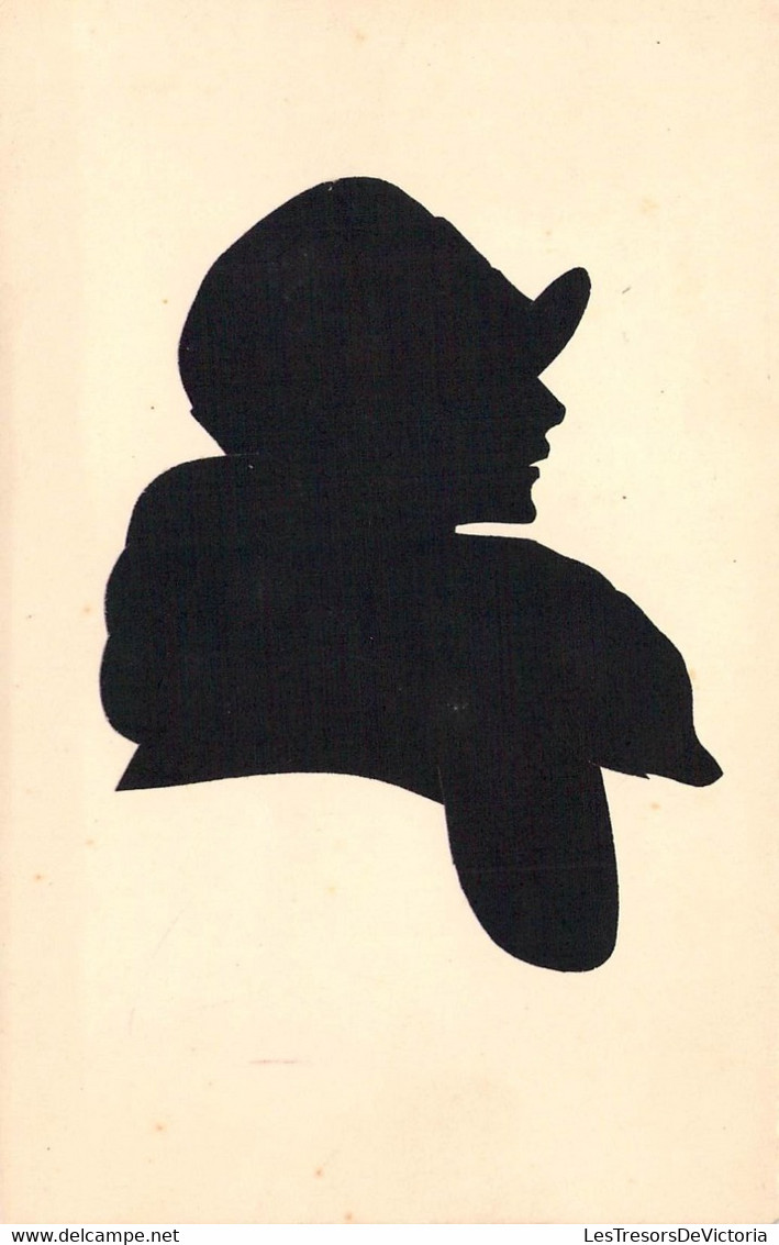 Silhouette - Femme De Profil - Découpage - Carte Postale Ancienne - Silueta