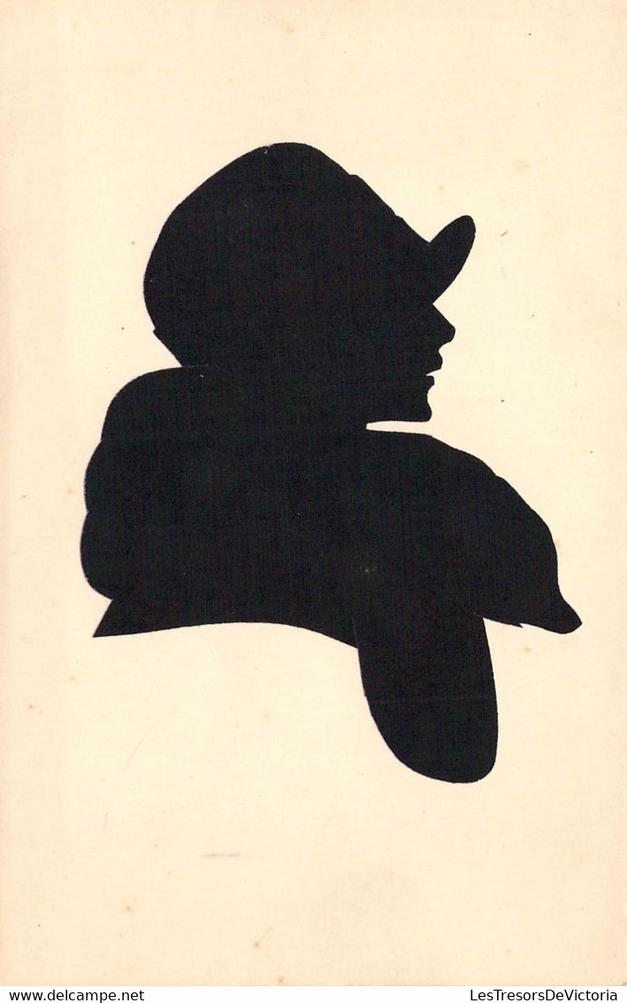 Silhouette - Femme De Profil - Découpage - Carte Postale Ancienne - Silhouette - Scissor-type