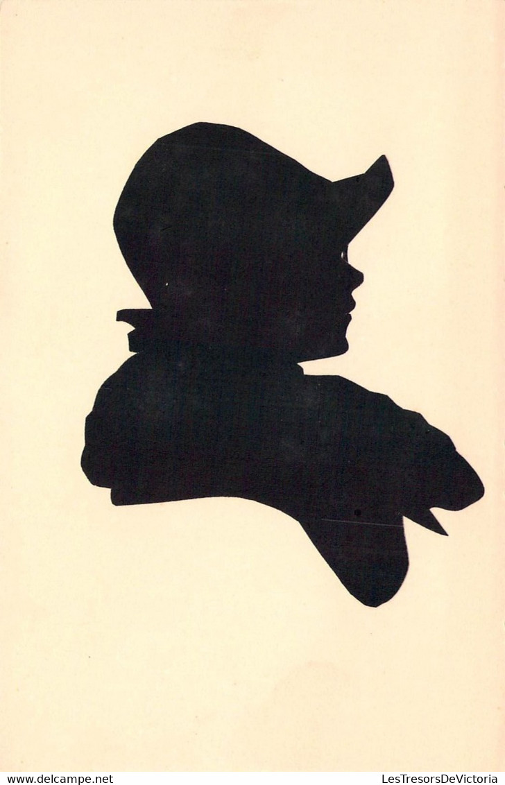 Silhouette - Femme De Profil - Découpage - Carte Postale Ancienne - Scherenschnitt - Silhouette